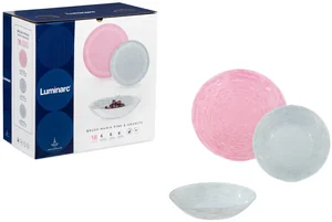 LUMINARC Сервиз столовый Brushmania Pink&Granit Брашмания, 18 предметов V0203