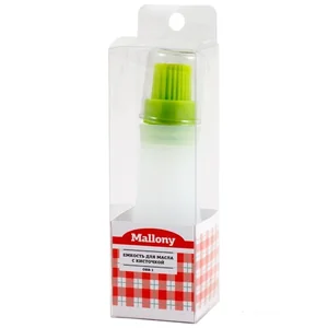 MALLONY Емкость для масла с кисточкой CAPACITA, (силикон, пластик), размер: 4*13 см, Mallony, 001797-SK