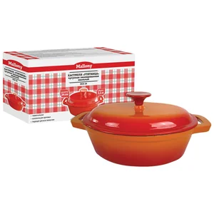 Mallony Кастрюля УТЯТНИЦА чугунная эмалированная овальная OCE-24, объем 2,1 л 985035-SK