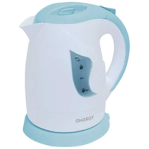 ENERGY Чайник E-209 (1 л диск) бело-голубой, 153138-SK