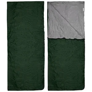 Спальный мешок-одеяло СМ001 (зелёный/серый+синий/серый), 102086-SK