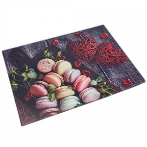 ALPENKOK Доска разделочная 30×40 см стеклянная AK-9055 Макаронс и Love