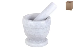 КОРАЛЛ Ступка с пестиком 10х10см.мрамор 5034