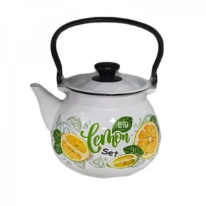 КМК Чайник 3,5л 42104-132/6-У4 сфер.с рис.Лимонный сет (бел.)