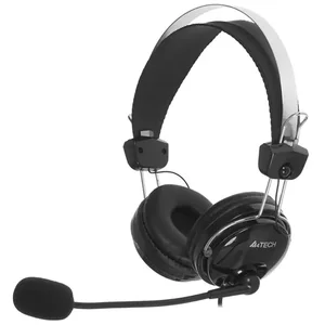 A4Tech Наушники с микрофоном HU-7P черный 2м (1379906)