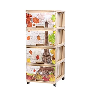 DD STYLE Комод с рисунком 4-х секционный 040321