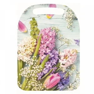 WEBBER Доска разделочная 21×29 см деревянная К-222 с рисунком Гиацинты