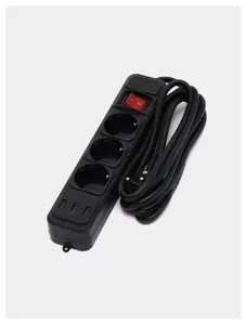 Сетевой фильтр с usb 4,5 м черный 72264