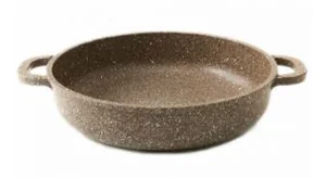 Жаровня с антипригарным покрытием и стеклянной крышкой серия Алтай, 26см