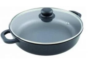 Жаровня с антипригарным покрытием и стеклянной крышкой серия Премьера, 30см