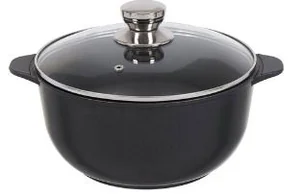 Кастрюля алюминиевая с антипригарным покрытием и стеклянной крышкой 4л серии Орион