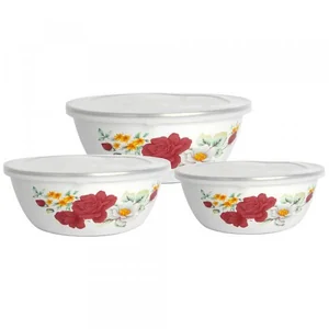 Zeidan Миска эмаль 3шт.+кр. Z-80626-02