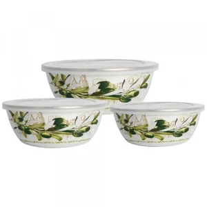 Zeidan Миска эмаль 3шт.+кр. Z-80627-01