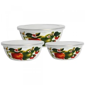 Zeidan Миска эмаль 3шт.+кр. Z-80627-02