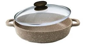 Жаровня с антипригарным покрытием и стеклянной крышкой ТМ Гардарика серия Алтай, 32 см, 1832-07-10 