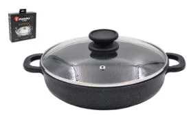 Жаровня с антипригарным покрытием и стеклянной крышкой серия Орион, 26см, 0926-04-10 