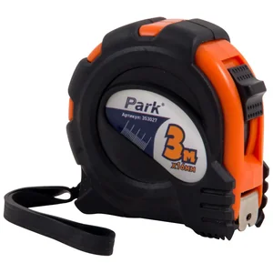 Park Рулетка с фиксатором, прорезиненный корпус, 3мx16мм TM27-3016. 353027-SK