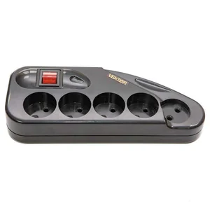 Фильтр сетевой VEKTOR Z, 4 роз. c/з, + 1 роз б/з, 5,0м (3,5кВт, 16А), черный. 005124-SK