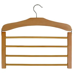 Вешалка деревянная SS2 для брюк, 4 перекладины, аналог 311311. 311368-SK