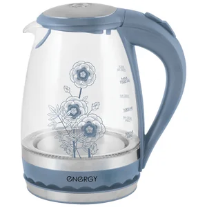 ENERGY Чайник E-279 синий (1,5 л, диск), стекло. 164084-SK
