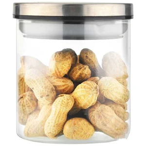 MALLONY Стеклянная банка для сыпучих продуктов с крышкой из нерж стали, OCEANO, объем: 0,3 л. 004458-SK