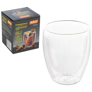 Mallony Термобокал ROMEO, 300 мл из боросиликатного стекла с двойными стенками. 103488-SK