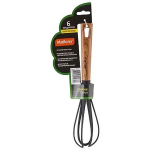 Mallony Венчик из нейлона FORESTA с пластм ручкой/дизайн под дерево, 30*7 см 006463-SK