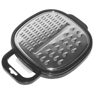 MALLONY Терка GR-228B с контейнером и крышкой, цвет черный (пластик, нерж.сталь). 965017-SK