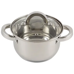 Mallony Кастрюля Mediano, объем 3,6 л, диа 20 см, из нерж стали с крышкой, ручки из нерж стали, капсулир дно. 005444-SK