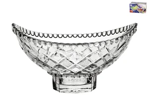 КОРАЛЛ Конфетница 21х14.5см ладья на ножке Аргайл W0061-1