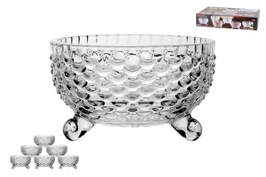 КОРАЛЛ Конфетница н/н гранение 6шт. 9,5см YJSK-2302-1