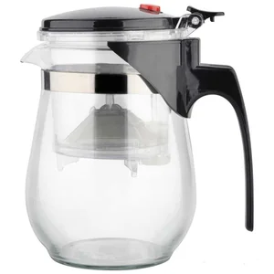 MALLONY Чайник заварочный с кнопкой GUNG FU, объем - 500 мл, стеклянный. 004532-SK