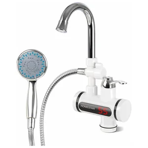 HomeStar Водогрей проточный кран+душ HS-0113D. 104394-SK