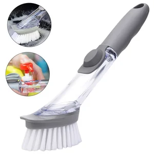 Mallony Щетка для посуды KB-06 с отделением для моющего средства и дозатором. 104463-SK