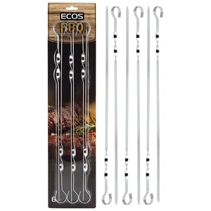 Mallony Набор шампуров ECOS ND-300D (р-р 45x1см x1,5мм, форма прямая, нерж.). 999621-SK