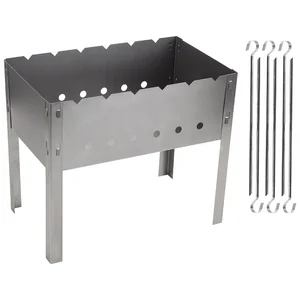 Mallony Мангал ECOS сборно-разборный 400х240х350мм, 0,50мм с 6 шампурами. 008480-SK