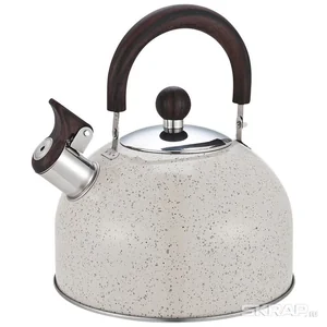 MALLONY Чайник STORIA, объем 2,5 л, из нерж стали со свистком, окрашенный, ручка под дерево. 007190-SK