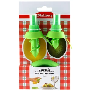 MALLONY Спрей-соковыжималка для цитрусовых LS1, набор 2шт в комплекте . Спрей для лайма: 75мм, d43. 370091-SK