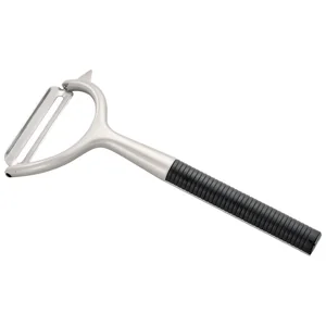 MALLONY Овощечистка ELETTO с гориз. лезв-м, сплав цинка никелированный,ABS пластик (ручка). 004190-SK