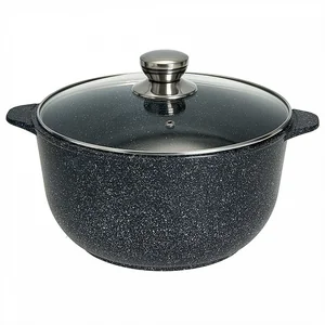 ГАРДАРИКА Кастрюля 8 л алюминиевая с антипригарным покрытием и стеклянной крышкой 1708-14-10 серия Гранит 14