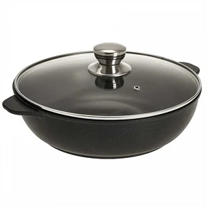 ГАРДАРИКА  Жаровня 28 см с антипригарным покрытием и стеклянной крышкой 1828-03-10 серия Премьера