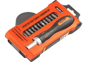 Sparta Отвертка реверсивная с набором бит, CrV, 12 шт, 11347