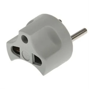 Сетевой переходник на евро вилку, круглый, серый 74912