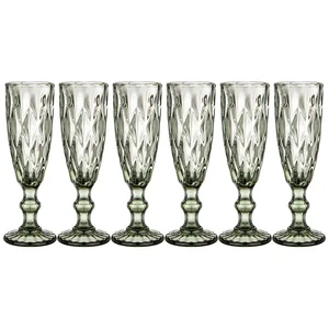 Lefard Набор Бокалов Для Шампанского ромбо 6шт. Серия muza Color 150мл. / В=20 См. 781-116