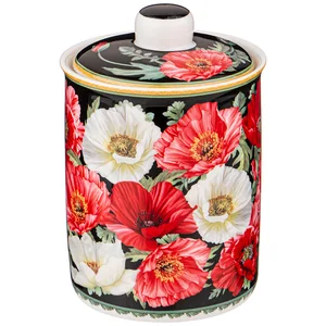 Lefard Банка С Крышкой маки 14,5*10,5 См 750 Мл Черная 104-781