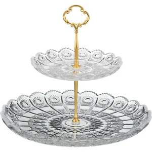 Lefard Фруктовница 2-х Ярусная Muza Crystal Диаметр=18/30 См. Высота=28,5 См. 195-135