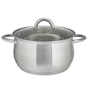 WEBBER Кастрюля 4 л, 20 см, из нержавеющей стали со стеклянной крышкой BE-353/2