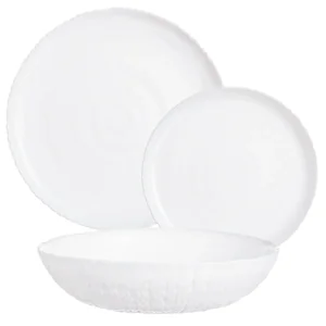 LUMINARC Сервиз столовый Ammonite Амонит белый, 18 пред. P9101