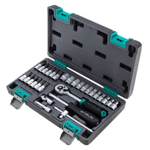 Stels Набор инструментов, 1/4, CrV, пластиковый кейс 29 предм. 14100