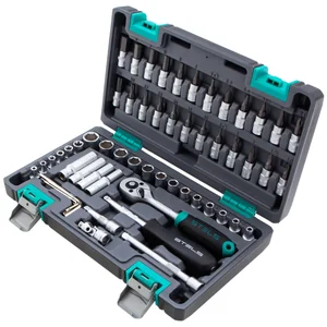 Stels Набор инструментов, 1/4, CrV, пластиковый кейс 57 предм 14101